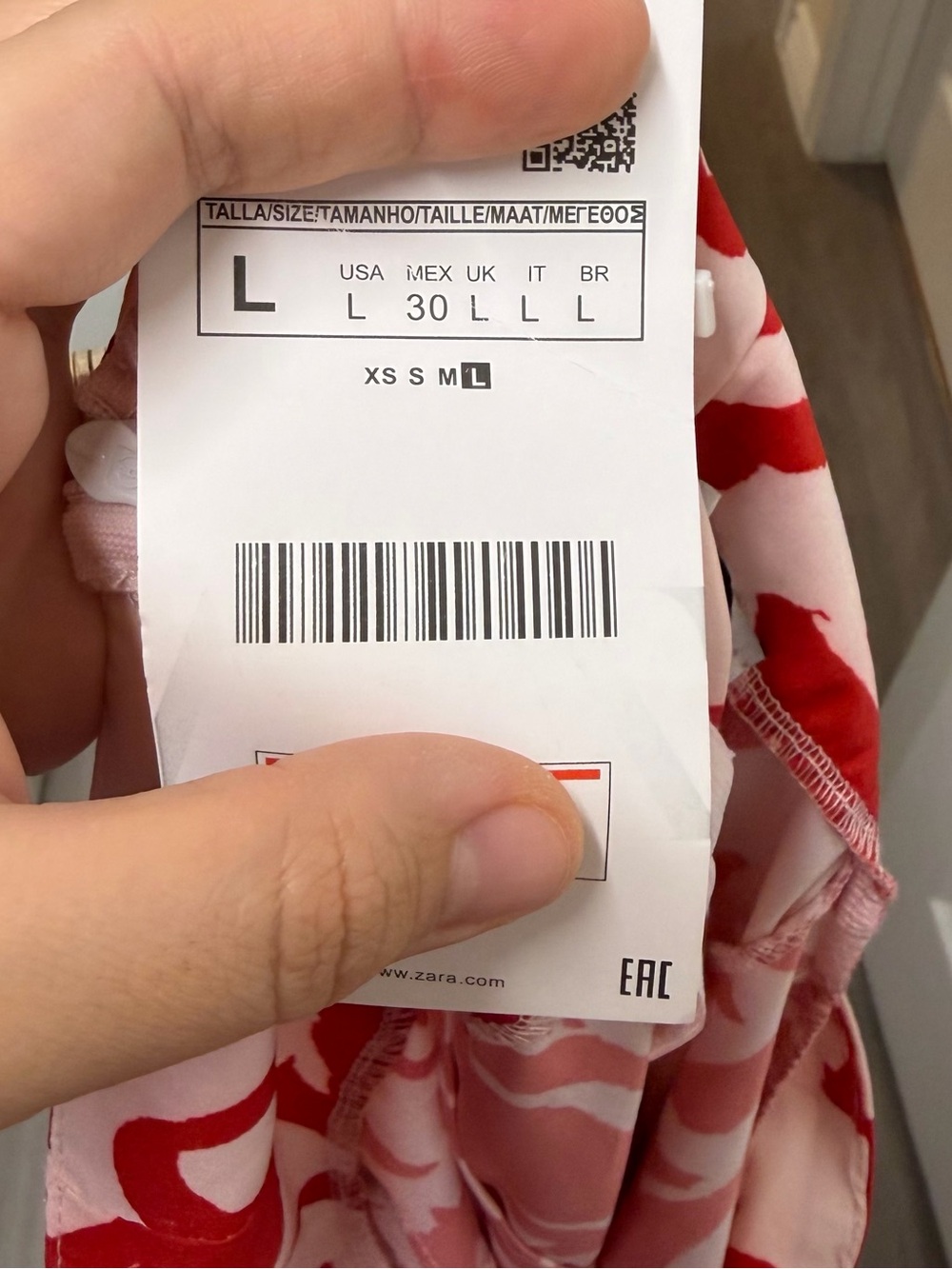NWT Zara Printed Halter Midi Dress Red Tropical Floral Size L - Picture 13 of 15